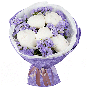 White peonies with delivery Ryazan