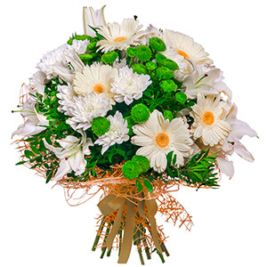 White Bouquet with delivery Ryazan