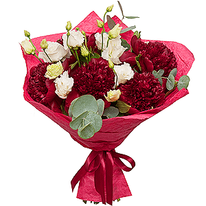 Peonies - 7, lisianthus - 3, Eucalyptus Cinerea, Wrapping Paper