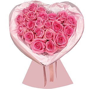 Pink rose 50 cm - 33, Bouquet frame structure, Wrapping Paper