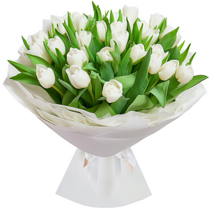 White tulips with delivery Ryazan