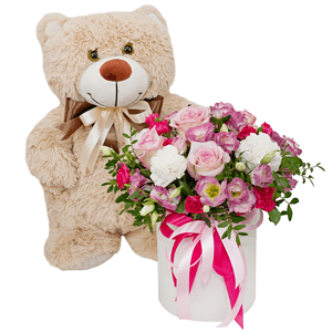 Darling with teddy bear with delivery Ryazan