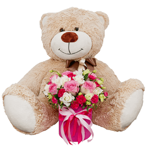 Miss charming with teddy bear with delivery Ryazan