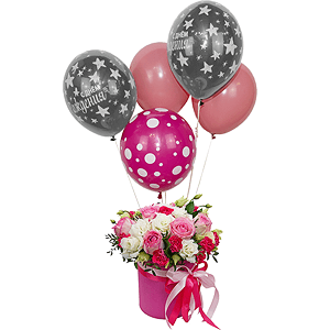Miss charming with baloons with delivery Ryazan