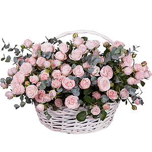 Basket Of Spray Austin Roses with delivery Ryazan
