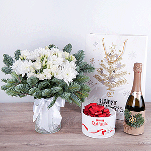 Gift set "Snow carnival with non-alcoholic champagne" with delivery Ryazan