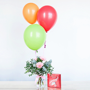 Gift set "Gerberas, sweets and balloons" with delivery Ryazan