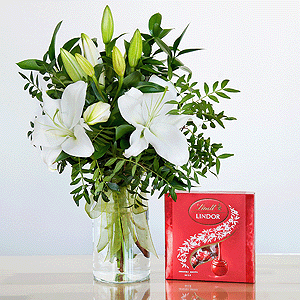 Gift set "Lilies and sweets" with delivery Ryazan