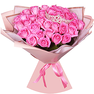Pink rose 50 cm - 45, Decorative crown, Wrapping Paper